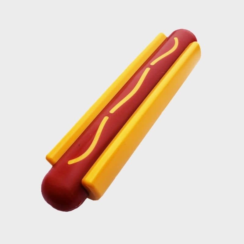 jouet résistant à mâcher pour chien en forme de hot dog SodaPup 