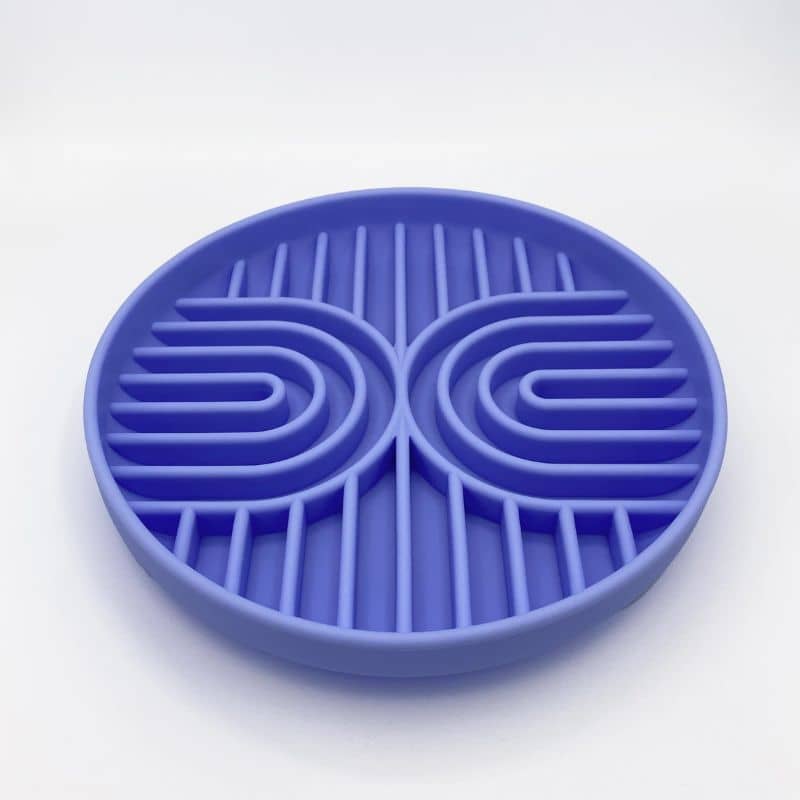 tapis de léchage et gamelle anti-glouton bleu Slow Feeder bowl periwinkle Barkin