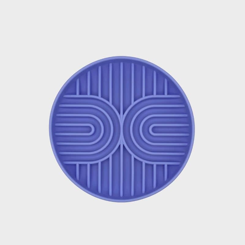 tapis de léchage et gamelle anti-glouton bleu Slow Feeder bowl periwinkle Barkin