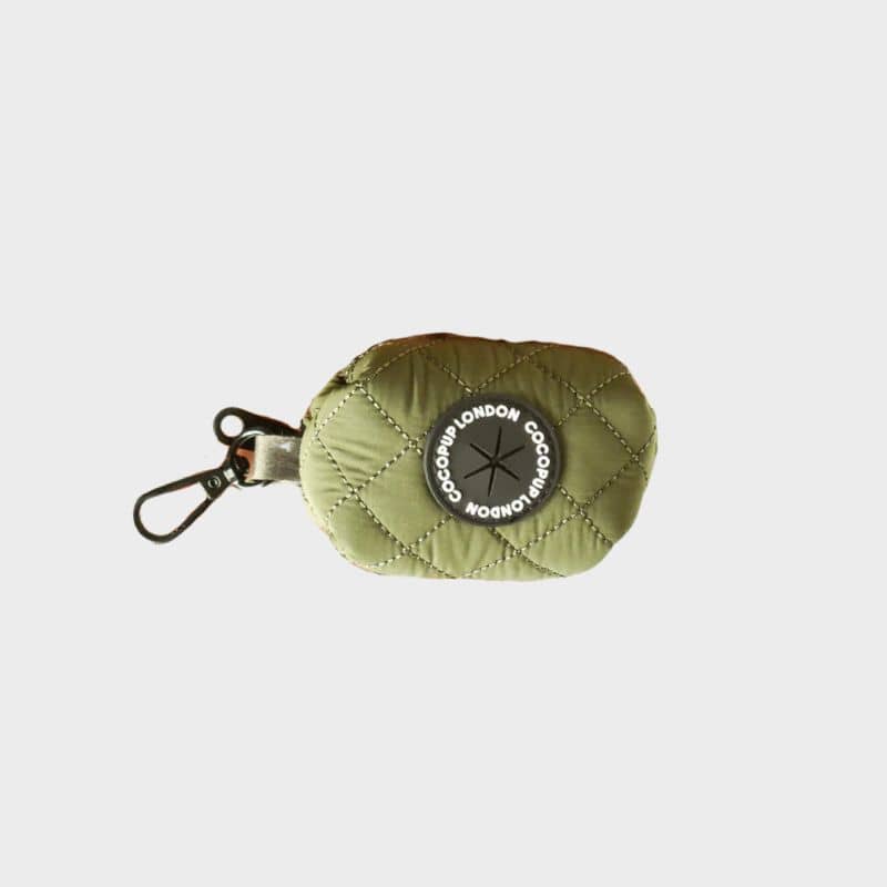 Poop bag sac à déjection chien matelassé kaki joli chic Cocopup London