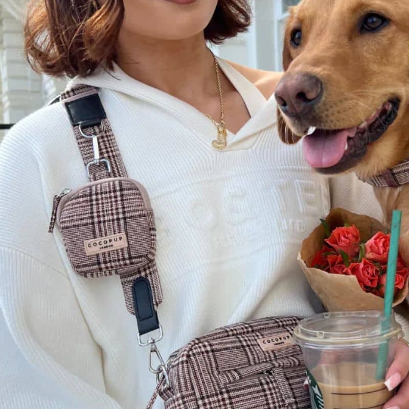 Mini pochette pour les friandises de chien de Cocopup London - motif carreaux Pup Plaid