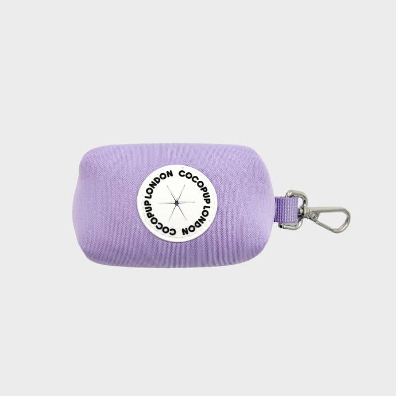 Distributeur de sacs à crotte de chien en violet parme
