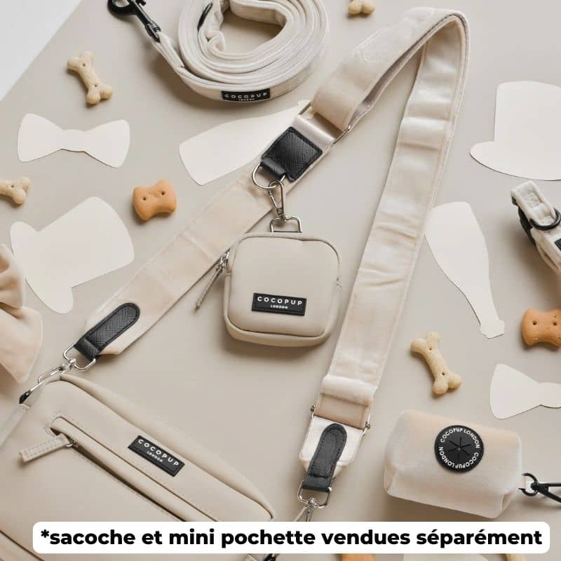 Sacoche - Bag strap velvet champagne