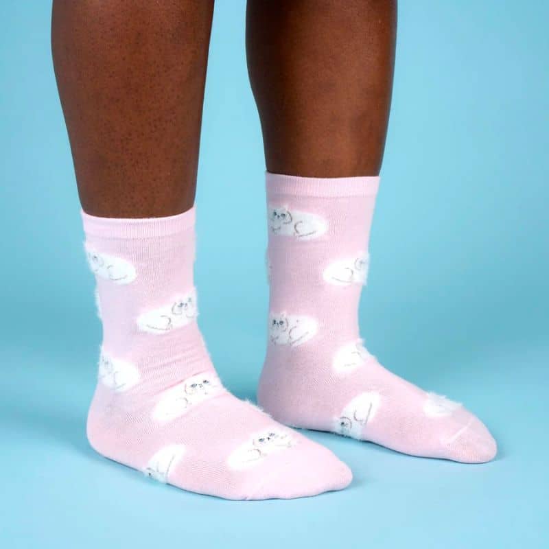 Chaussettes unisexe avec des chats persan en rose