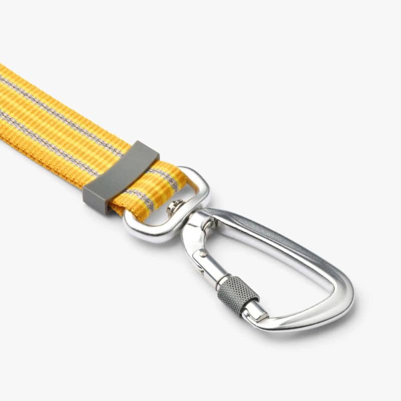 Laisse urban freestyle dog copenhagen pour chien de la couleur lemon jaune citron avec un mousqueton sécurisé