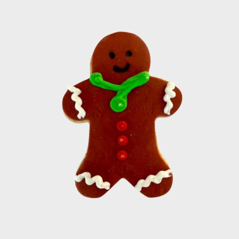 Biscuit de Noël pour chien en forme de gingerbread bonhomme pain d'épice de Dolci Impronte