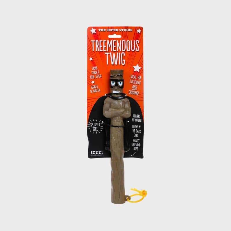 jouet à lancer en forme de baton de bois super stick treemendous twig Doog