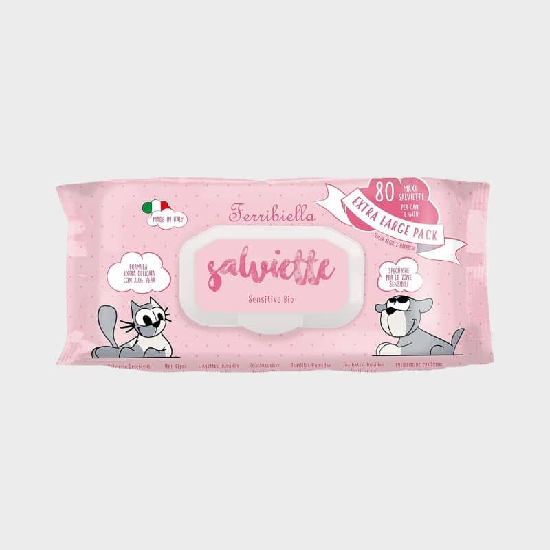 Lingettes sensitive pour chien à peau sensible pour nettoyer epousseter en 80 pièces