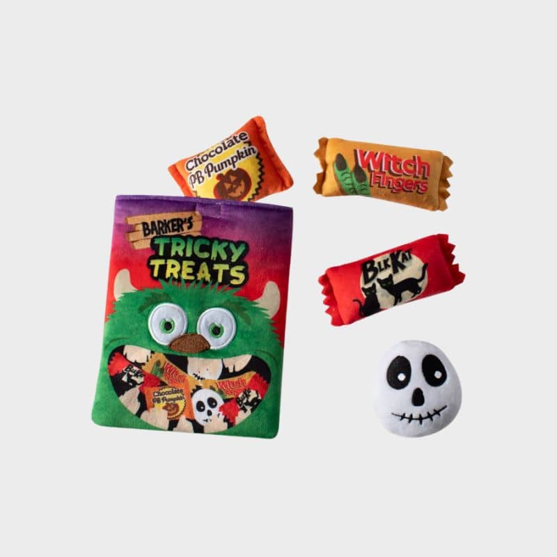 Jouet interactif et d'occupation, peluche de fouille en forme de sachet de bonbons Halloween Tricky Treats Fringe Petshop