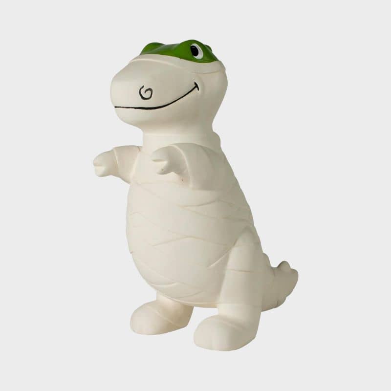 jouet en latex pour chien en forme de dinosaure momie Halloween avec maxi squeaker