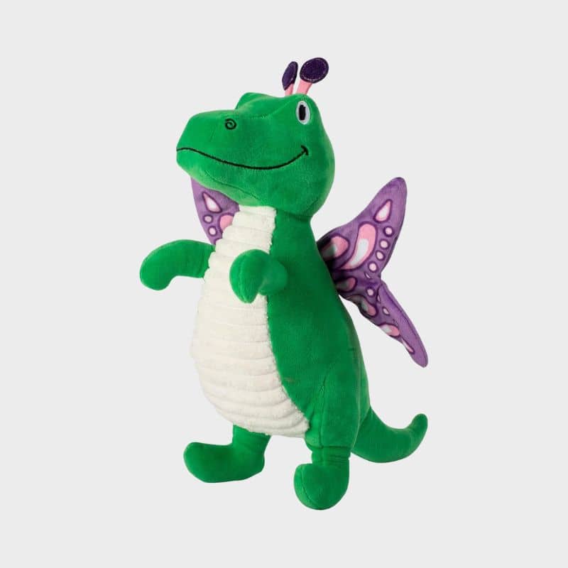 Peluche Fringe en forme de dinosaure avec des ailes de papillon jouet pour chien