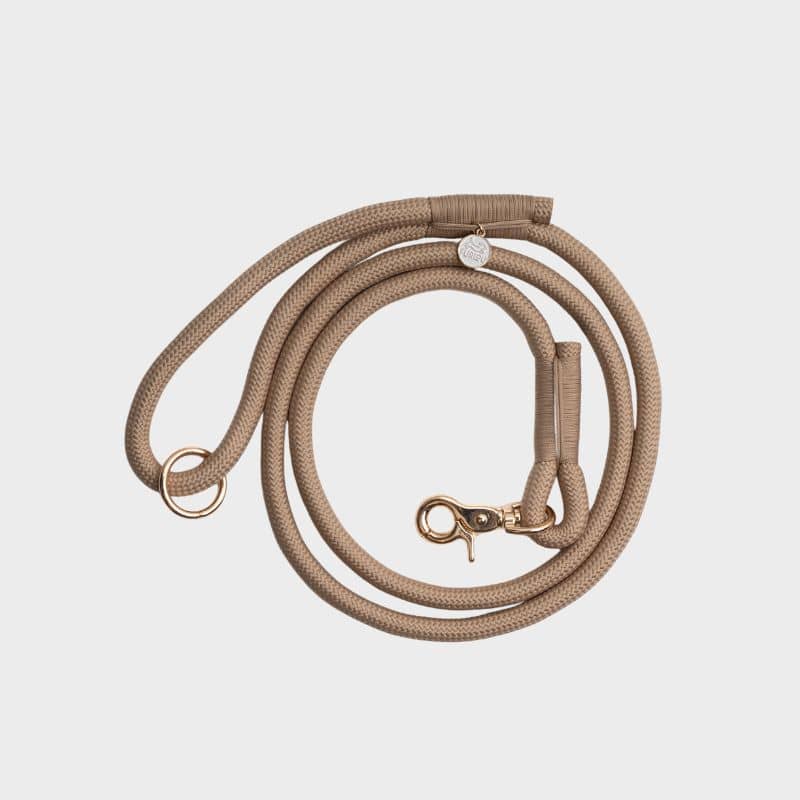 Laisse pour chien en corde de Furlou en beige sable