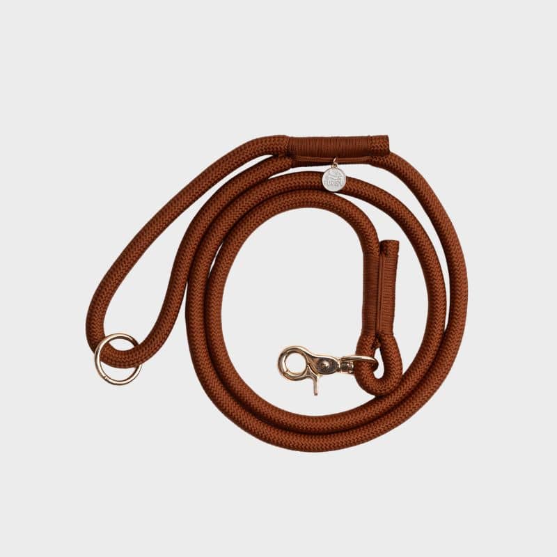 Laisse pour chien en corde de Furlou en orange clay