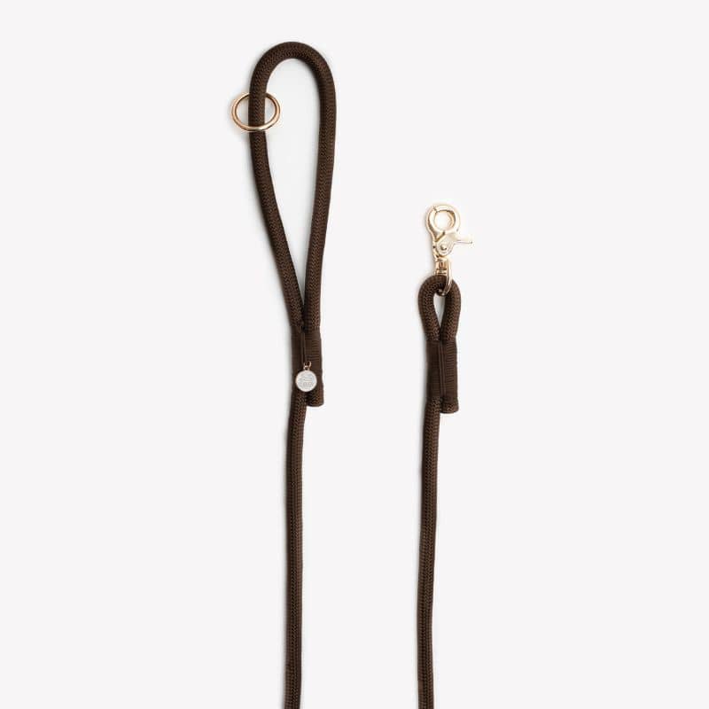Détail laisse pour chien en corde en marron brown de Furlou