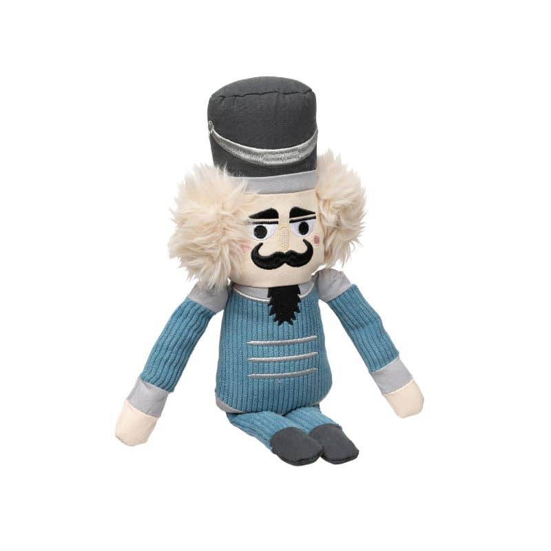 Peluche de Noel pour chien avec squeaker en forme de Casse-Noisette Nutcracker Fuzzyard