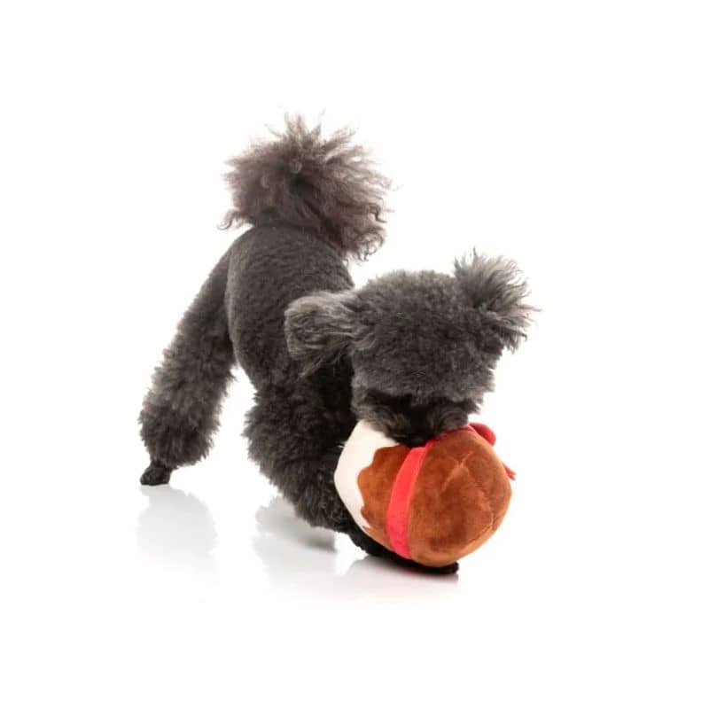 Jouet de Noel pour chien avec squeaker en forme de gateau Merry Puddin Fuzzyard