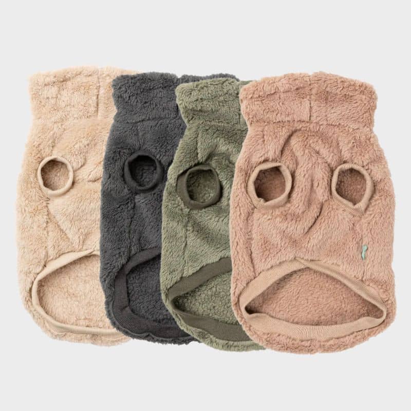 Polaire pour chien chaude et confortable modèle "Turtle teddy neck" de Fuzzyard