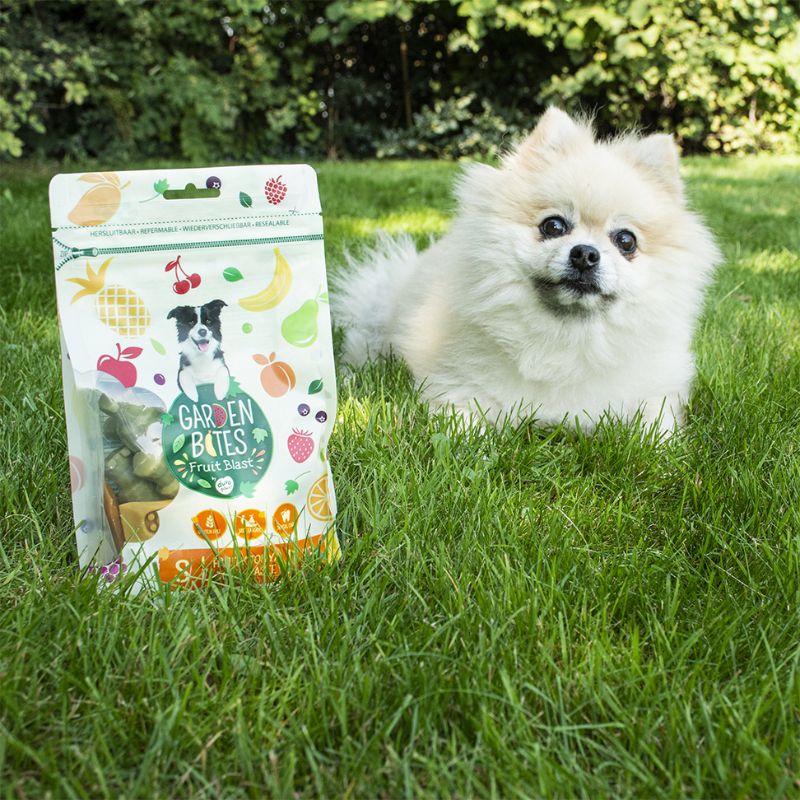 Friandises à mastiquer Garden bites vegan friandises pour chien au fruit et sans protéine animale