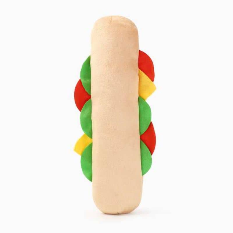 jouet peluche pour chien en forme de sandwich Food Party Hugsmart