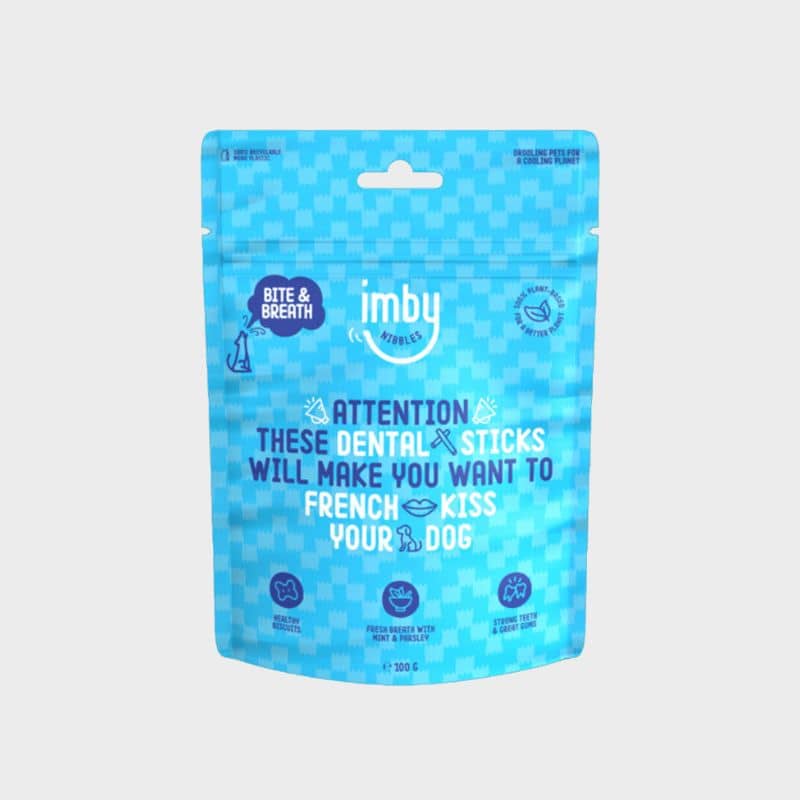 sticks dentaires hypoallergénique pour chien sensible Bite & Breath par Imby
