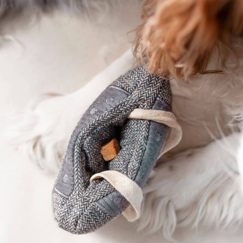 Jouet lambwolf pour chien en forme de cassette à rembobiner  pour cacher des friandises et occuper son animal