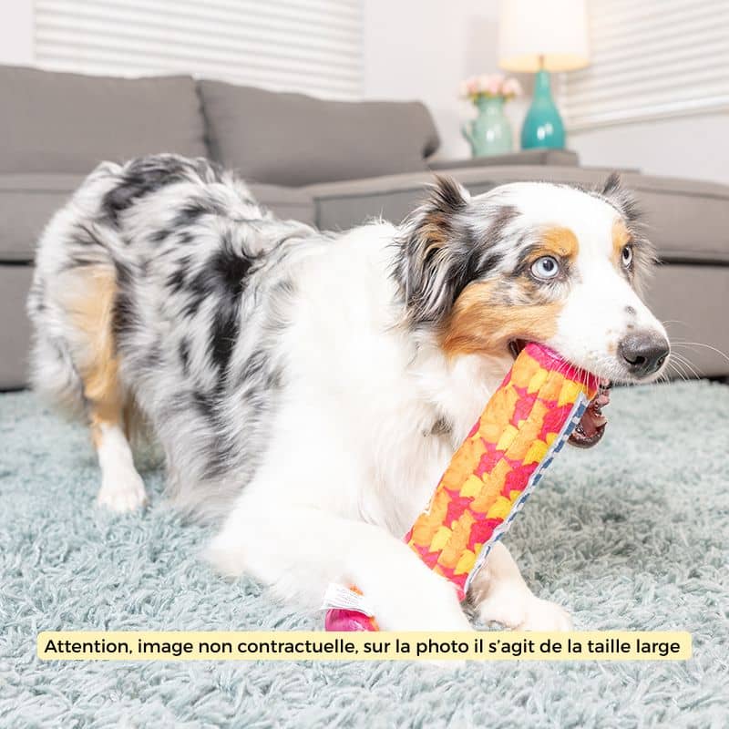 Jouet pour chien de la marque Lulubelles mentos muttos fluffy pour jouer avec son animal