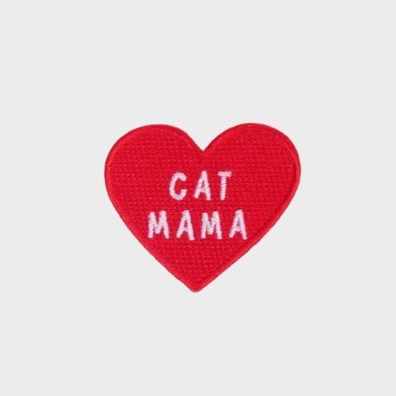 Patch thermocollant en broderie cat mama de malicieuse