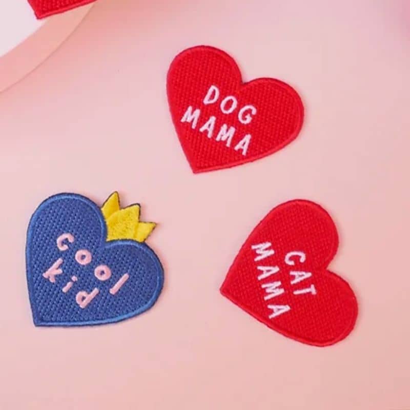 Patch thermocollant Malicieuse broderie diy - Dog mama coeur