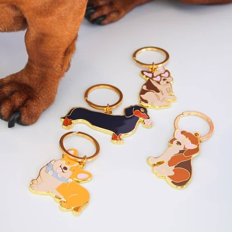 Porte-clé en forme de chien Beagle de Malicieuse