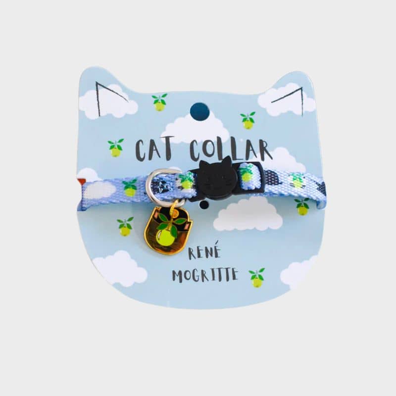 collier pour chat motif rené magritte artiste