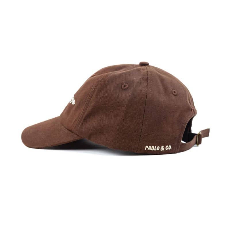 casquette pour chien de la marque Pablo & Co - dogs and coffee en marron avec broderie