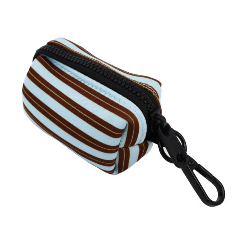 Distributeur sacs à crotte de chien Pablo & Co - Rayures Sunday Stripes en bleues et marron