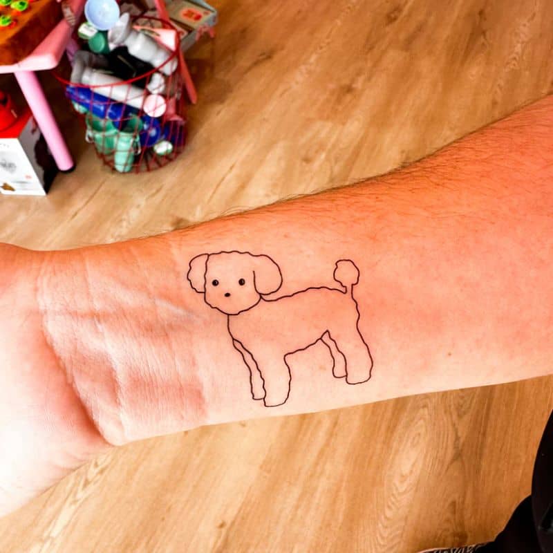 tatouage temporaire motif chien bichon pablo & co