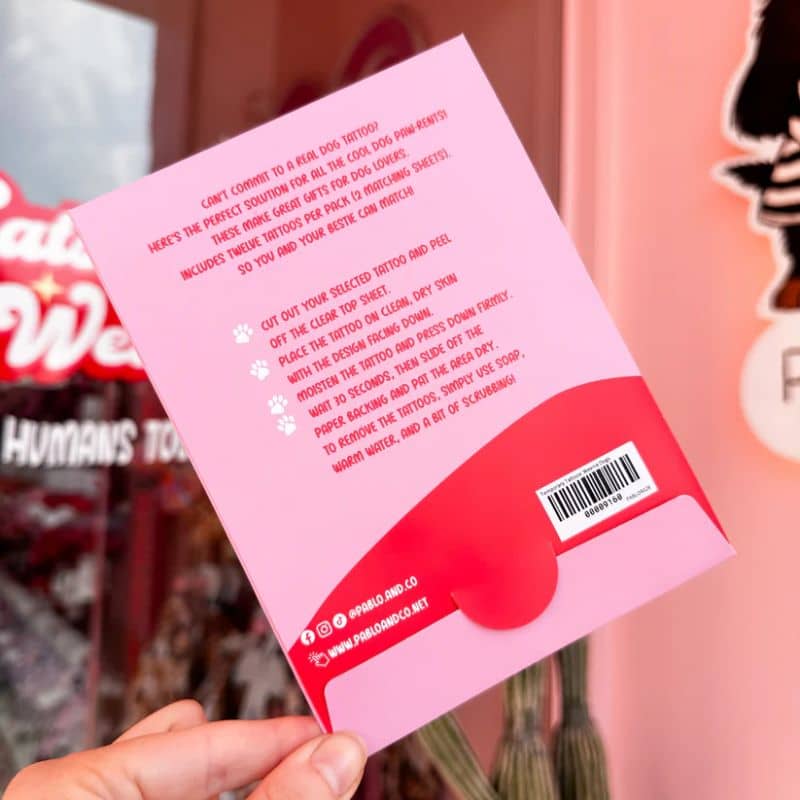 tatouage temporaire motif chien pablo & co - mode d'emploi 