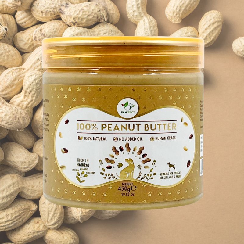 beurre de cacahuetes naturel pour chien peanut butter Pawfect idéal pour tapis de léchage et jouet d'occupation à remplir - 450 g