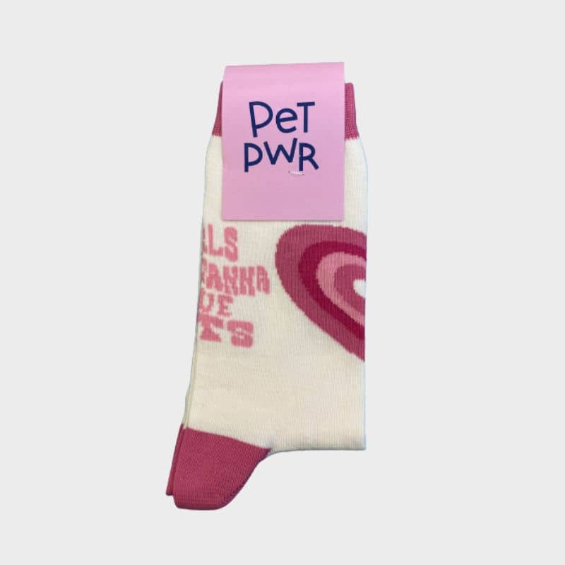 chaussettes taille unique fait main en Italie "Girls just wanna have cats" de la marque Pet Pwr