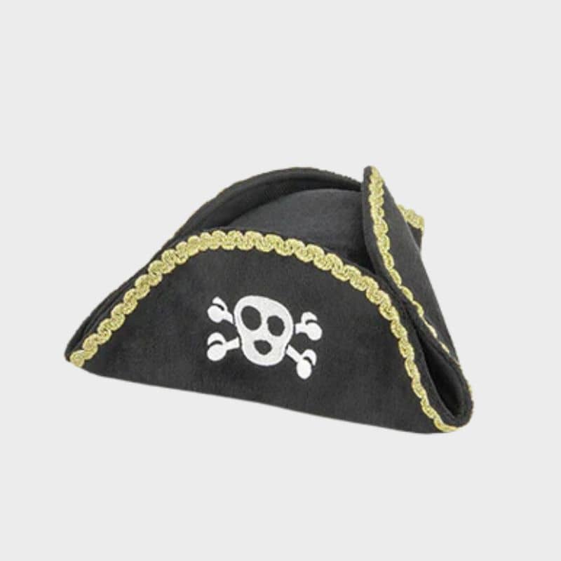 jouet peluche PLAY pour chien en forme de chapeau de pirate pouvant être porté comme un déguisement 