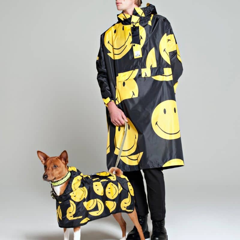 Chien avec poncho imperméable all smiles de rainkiss