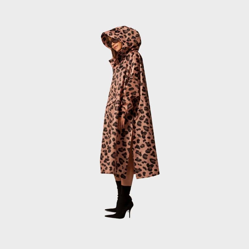 Lot De 2 Ponchos De Pluie Imperméables Imprimé Léopard - Taille Unique Adulte (115cm De Long) - Matériau EVA Respirant - Pour Randonnée, Camping