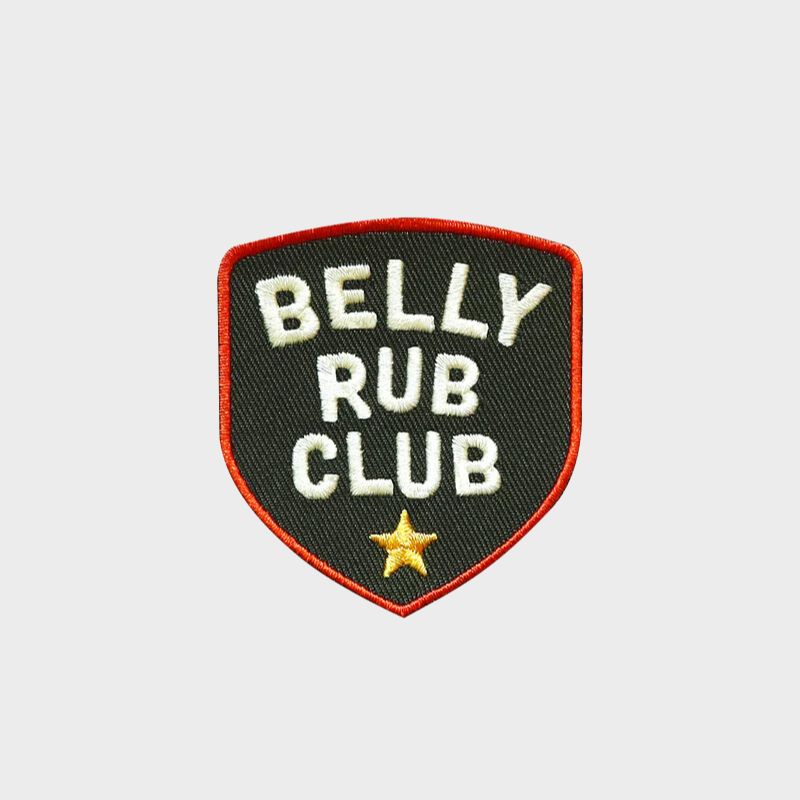 patch thermocollant - écusson Belly Rub Club par Scout's honour pour customiser les bandanas de votre chien ou chat