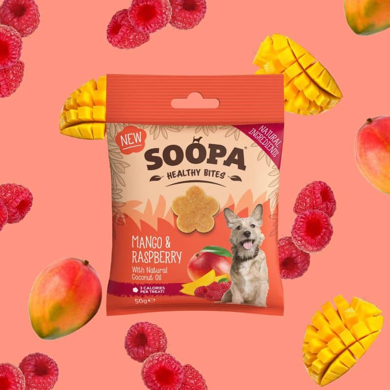 friandise healthy bites soopa pour chien mangue et framboise mango raspberry