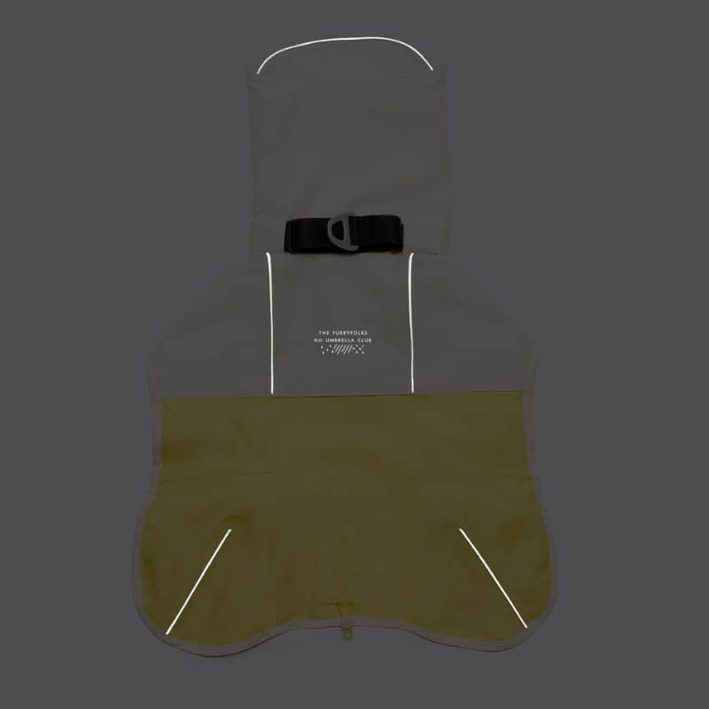 Imperméable Venture pour chien de The Furryfolks avec bandes réfléchissantes