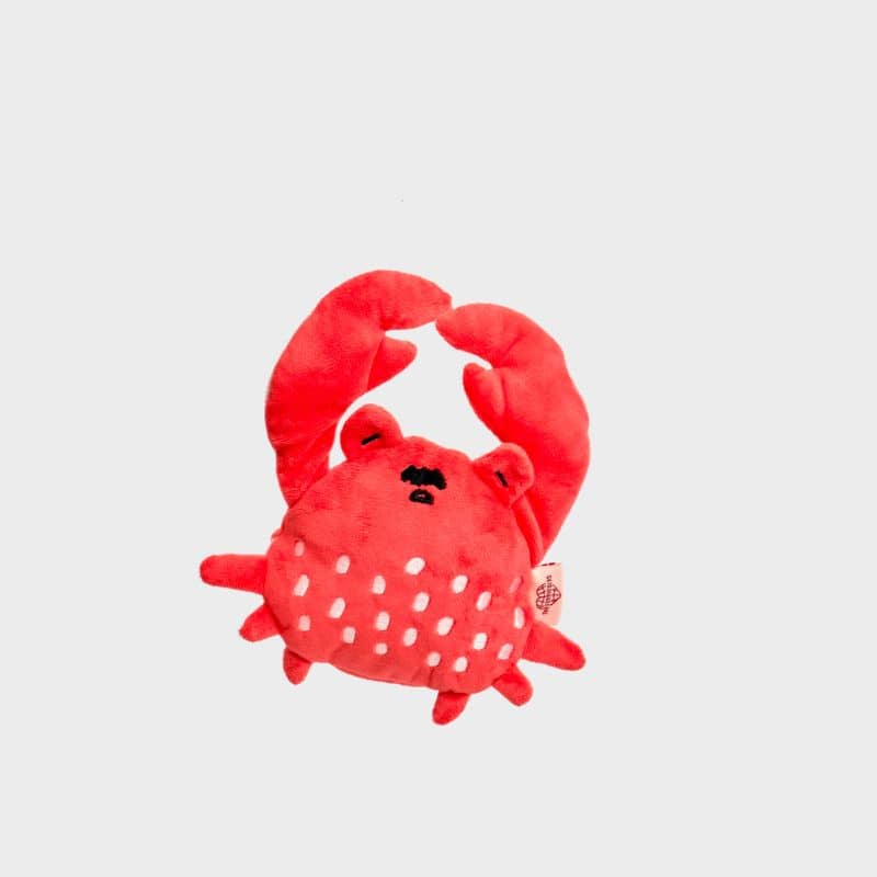 jouet d'occupation pour chien peluche de flair avec cachettes à friandises en forme de crabe Furryfolks : bruit de papier froissé et 2 couineurs dans les pinces