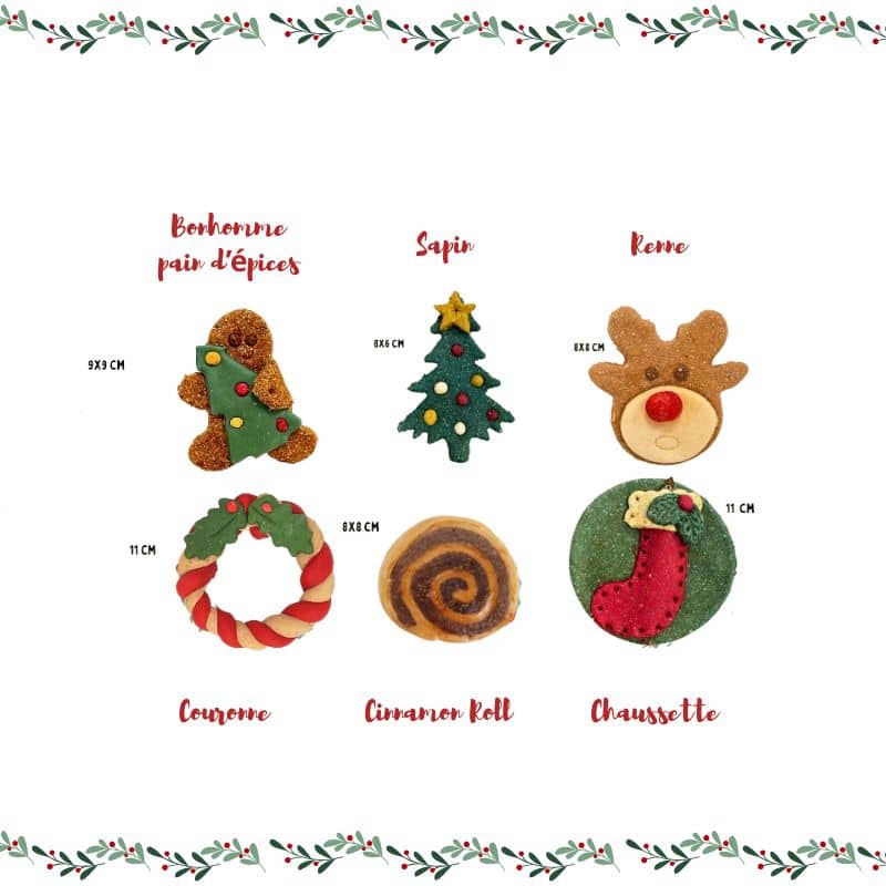 biscuits pour chien aux ingrédients naturels et design Noel Waniyanpi 