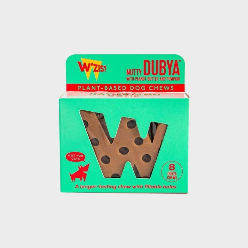 Friandises pour chien en forme de W gout peanut butter