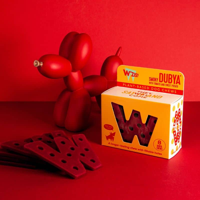 Friandises pour chien vegan en forme de W arôme bacon de W'zis
