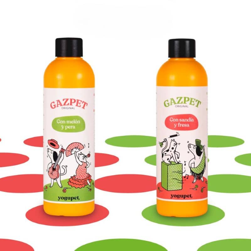 Gazpet Yogupet Pastèque Fraise - gaspacho pour chien et chat au yaourt pasteurisé sans lactose. Boisson pour rafraichir et hydrater