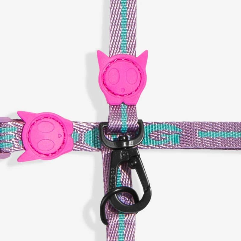 harnais et laisse pour chat Aura lilas léger et facile à enfiler par ZeeDog / ZeeCat