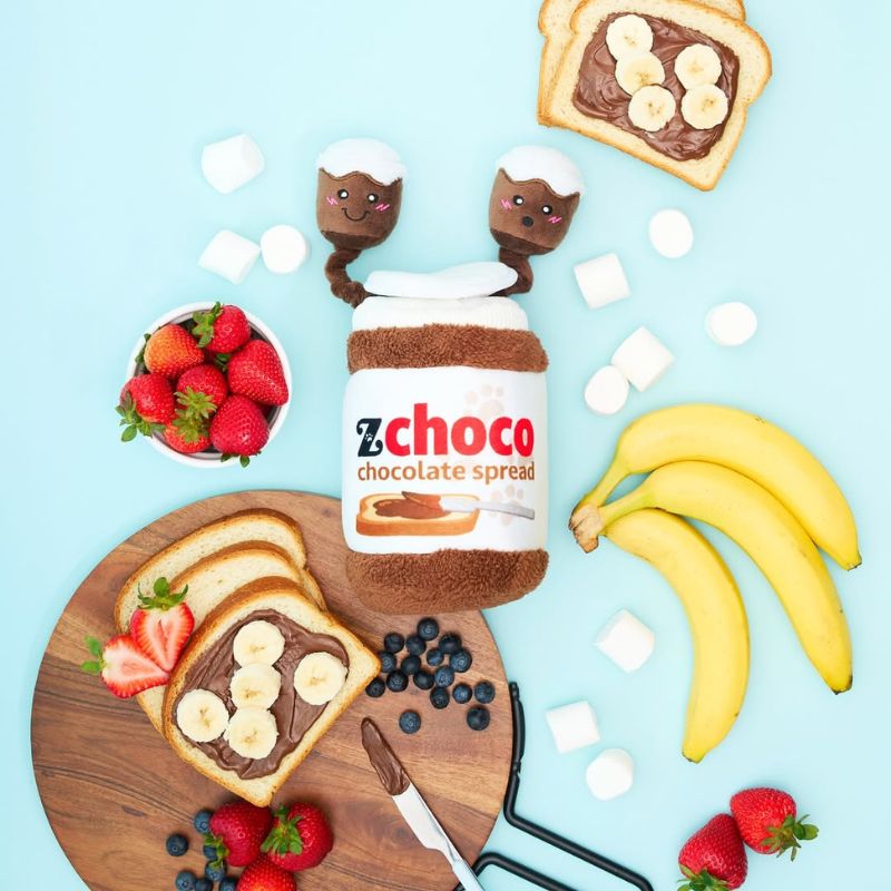 Jouet de fouille zippypaws pour chien et forme de pot de nutella patte à tartiner pour cacher des friandises et occuper son animal lors des absences