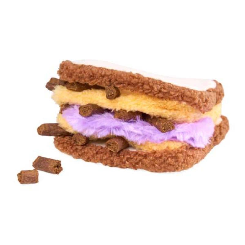 Jouets de fouille et d'occupation pour chien en forme de sandwich de la marque Zippypaws pour y cacher des friandises